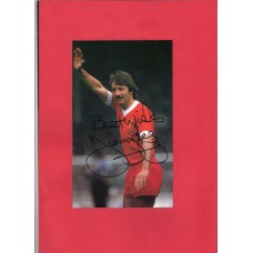 Signed picture of Liverpool footballer Jimmy Case.